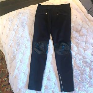Black polyester spandex pants